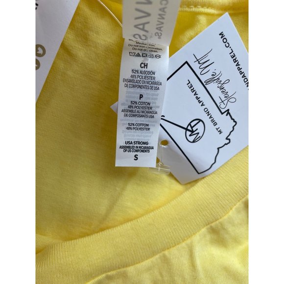Bella Canvas 1889 Crewneck Short Sleeve T-Shirt Womens S Yellow Cotton Blend NEW - Picture 5 of 7
